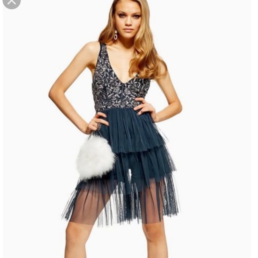 Lace & beads formal dress